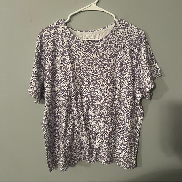 LOT of 2 Croft & Barrow Printed Short Sleeve Tee Shirts Women's Plus Size 2X - Picture 1 of 10